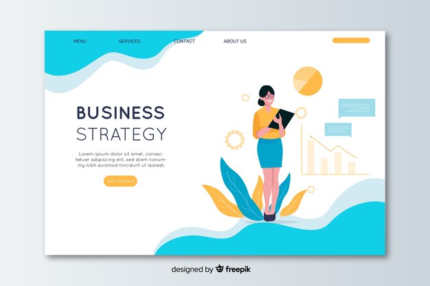 Strategy business landing page