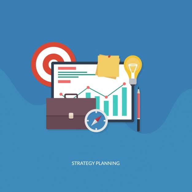 Free vector strategy planning elements