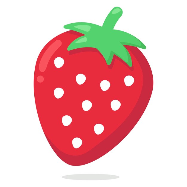 그림자가 있는 딸기 과일