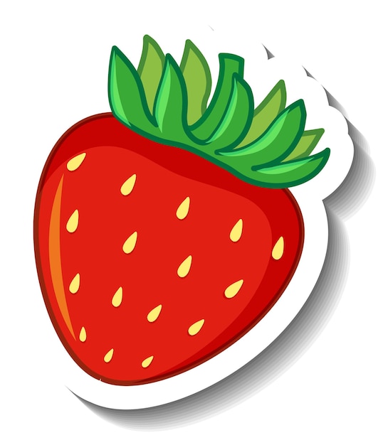 Free vector strawberry isolated on white background