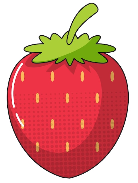 Free vector strawberry on white background