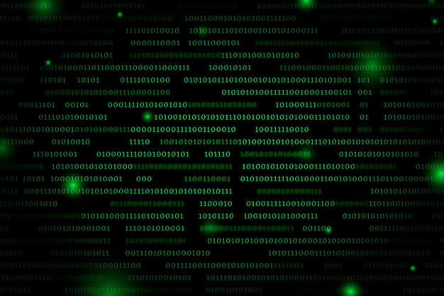 Stream of binary code design vector