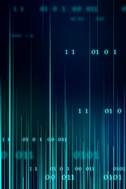 Free vector stream of binary code design vector