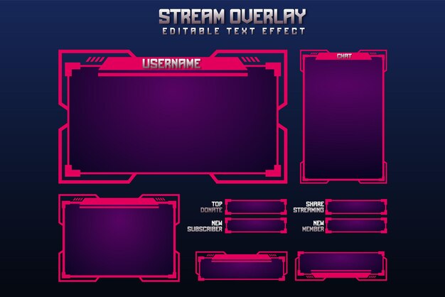 Twitch Overlay Stream Chat Box Vaporwave Retro (Download Now