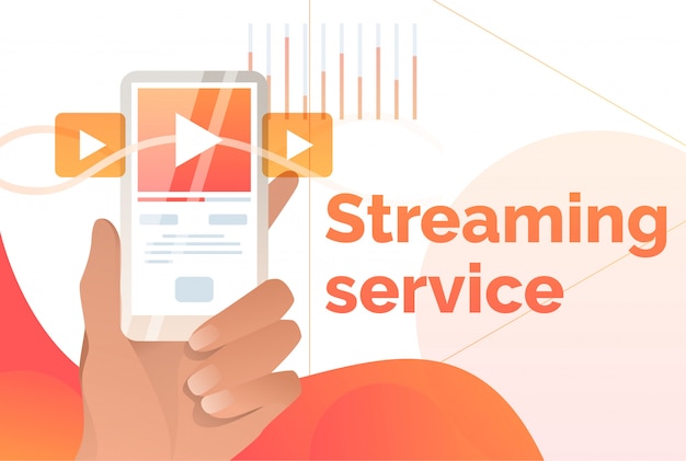 Free vector streaming service poster template