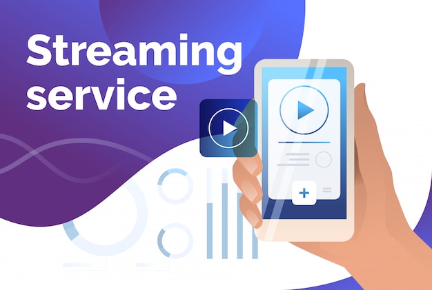 Free vector streaming service presentation slide template