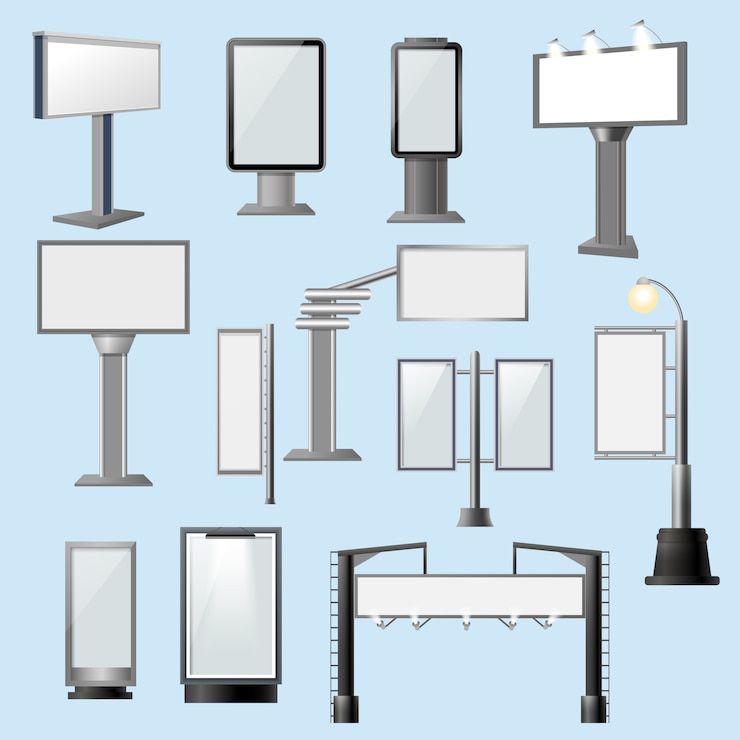 Free Vector street advertisement element set