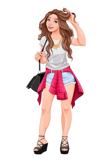 Free vector street fashion girl