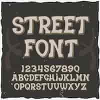 Free vector street font