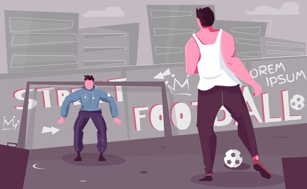 Street football illustration