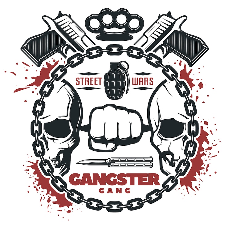 Бесплатный Вектор street gang wars печать
