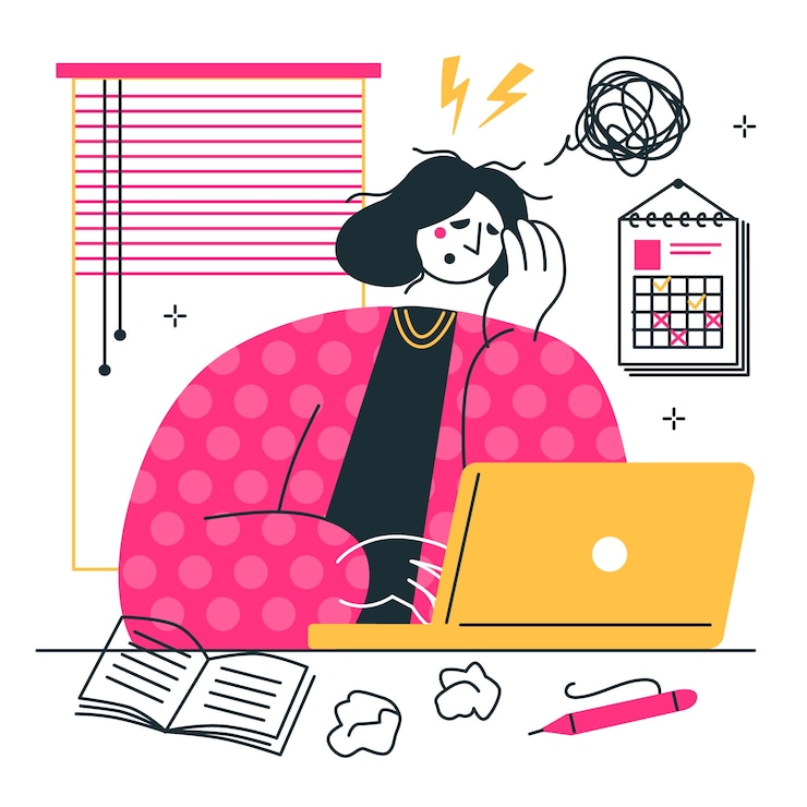 Free Vector stress  concept illustration