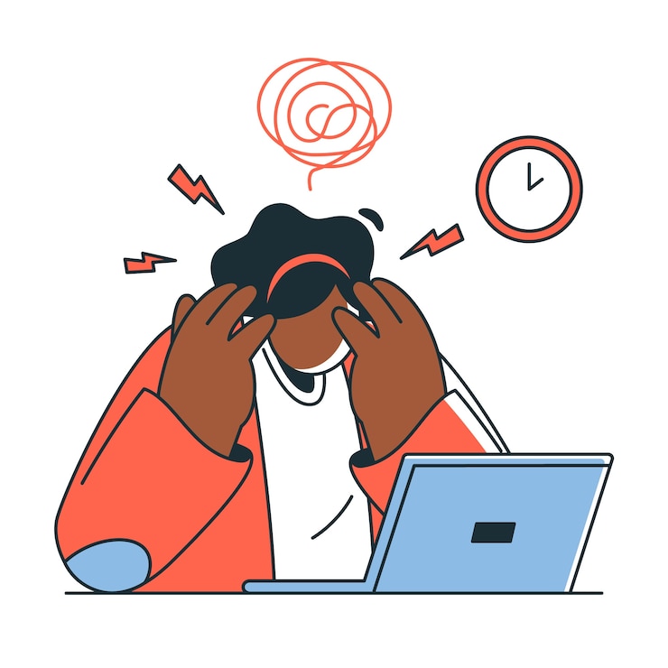 Free Vector stress concept illustration