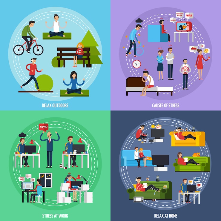 Free Vector stress and relax template