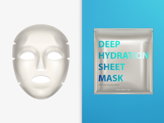 Стрейч-лист маска для лица и герметичный пластиковый чехол