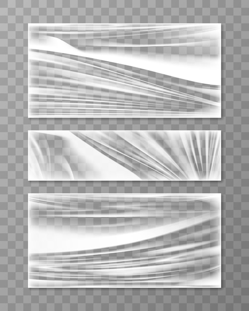 Бесплатное векторное изображение Натянутая целлофановая мятая складчатая текстура