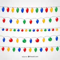 Free vector string of christmas lights