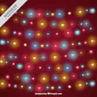Бесплатное векторное изображение Строки с красочными рождественские огни