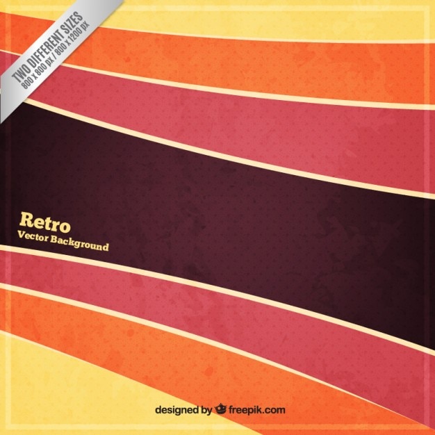 Free vector striped background in retro style