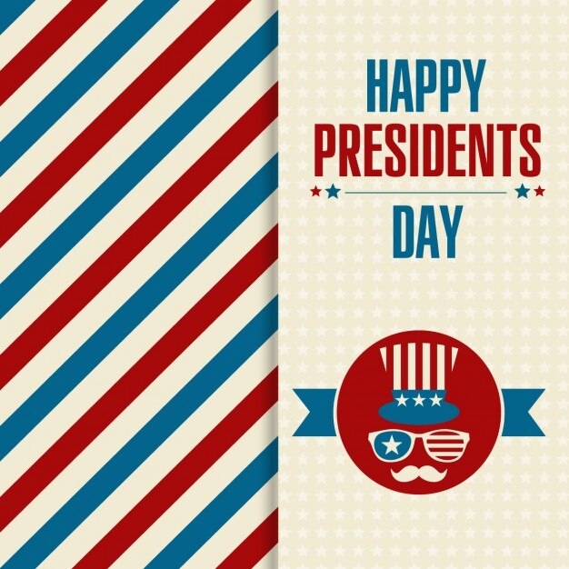 Free Vector striped card of presidents day