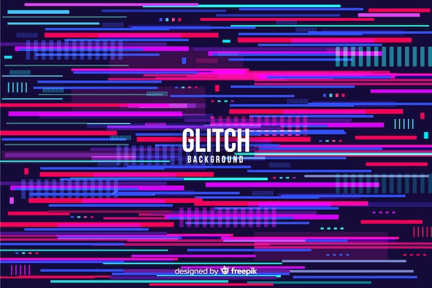 Vettore gratuito sfondo di glitch a strisce