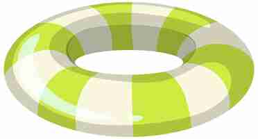 Free vector striped green and white swimming ring isolated