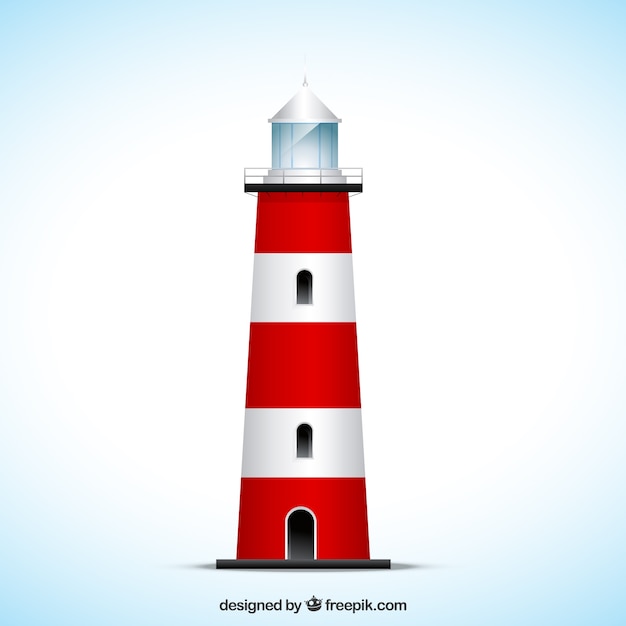 Striped lighthouse