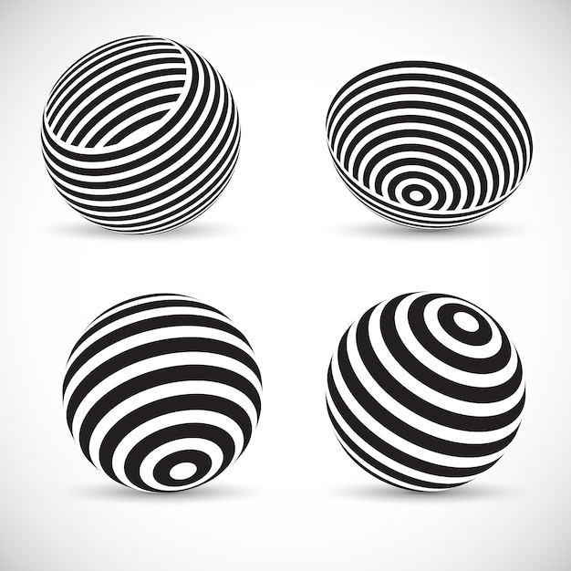 Striped spherical designs