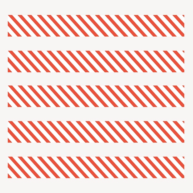 Free vector stripes brush illustration vector seamless pattern set