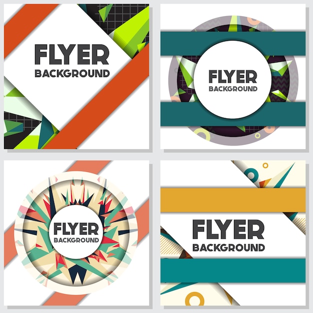 Free vector stripes flyer design