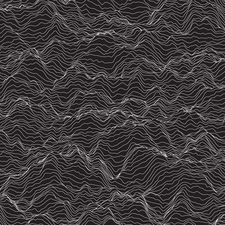 Free Vector stripped background with wavy lines making mountains