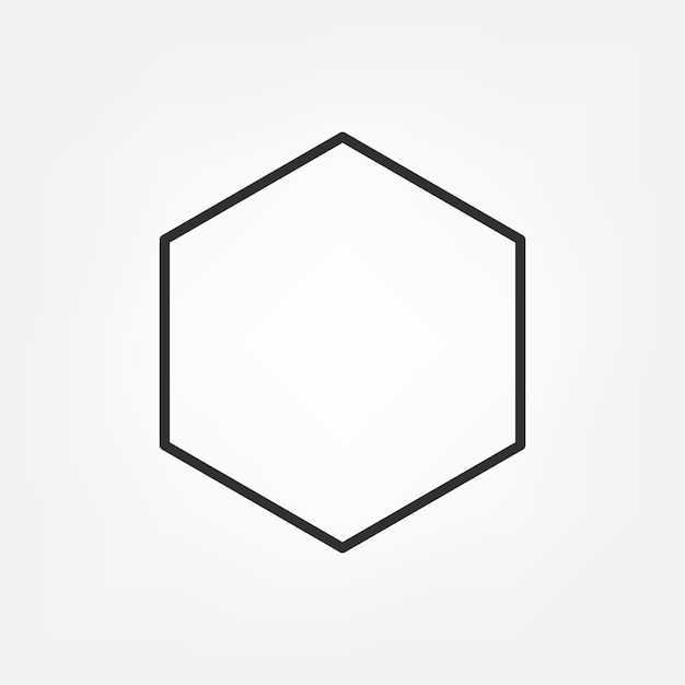 Free vector stroke hexagon geometric shape vector