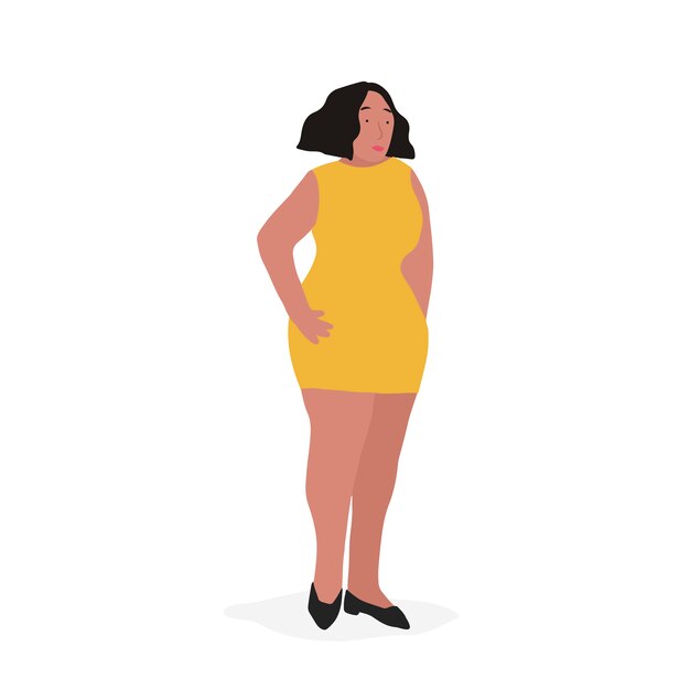 Strong African American woman full body vector