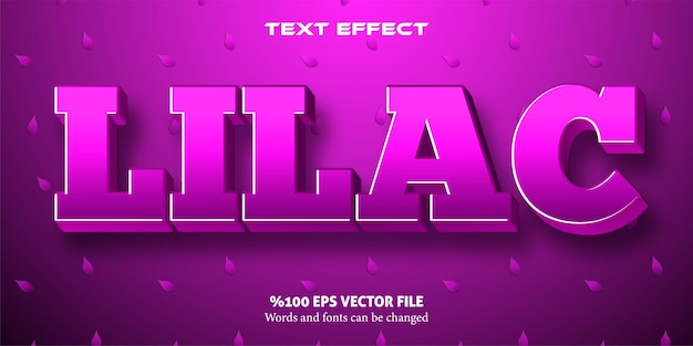 Strong red text editable text effect lilac