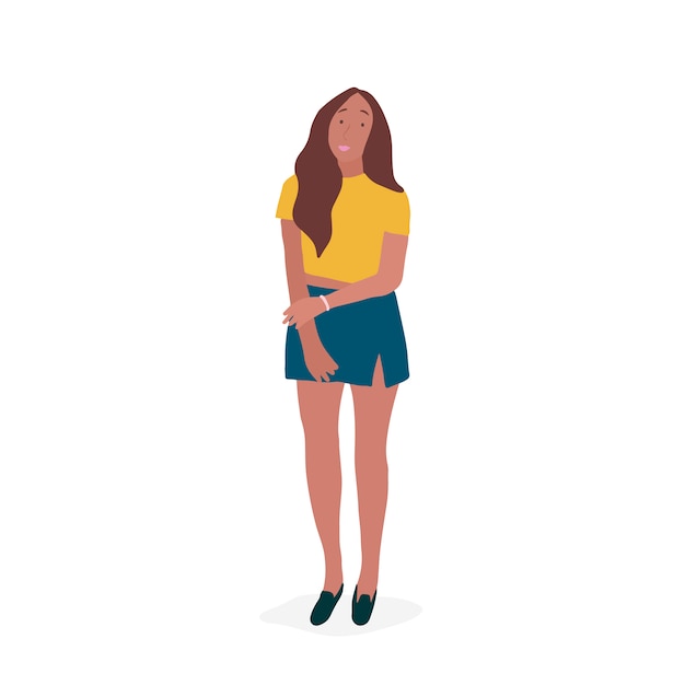 Free vector strong woman full body vector
