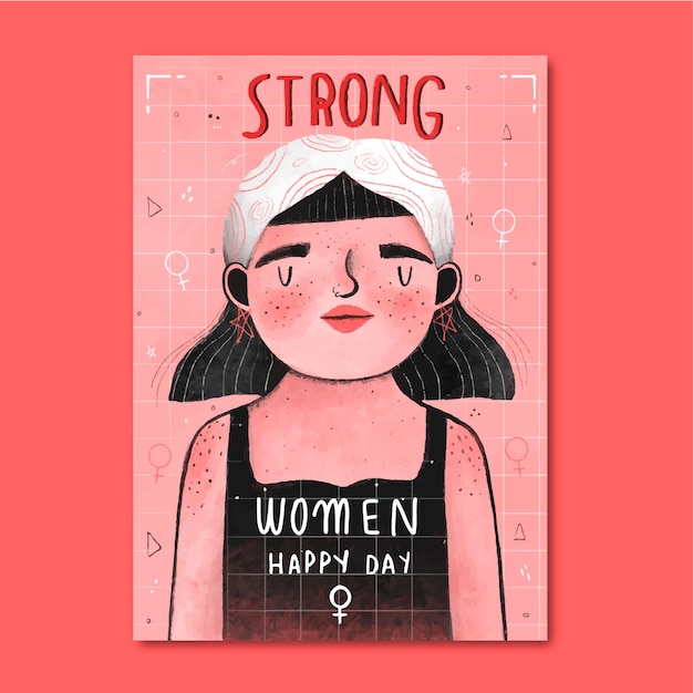 Strong women happy day women rights