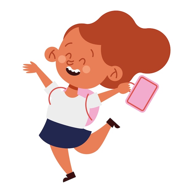 Free vector student back to school happy illustration