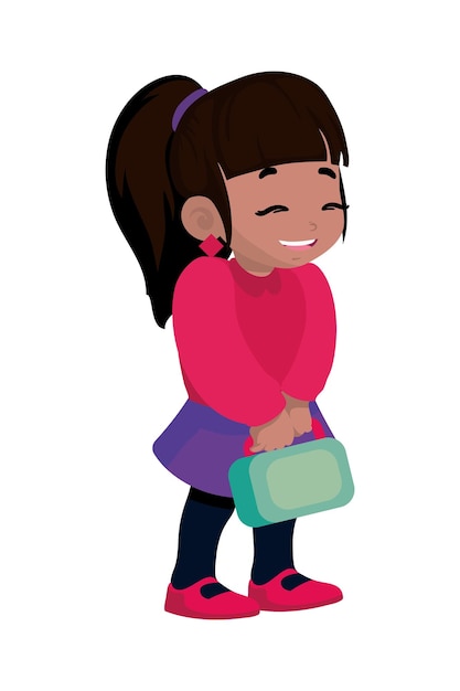 Free vector student back to school smiling icon isolated