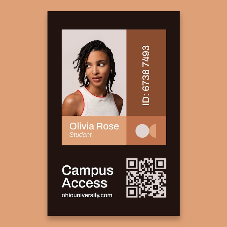 Free Vector student id card design template