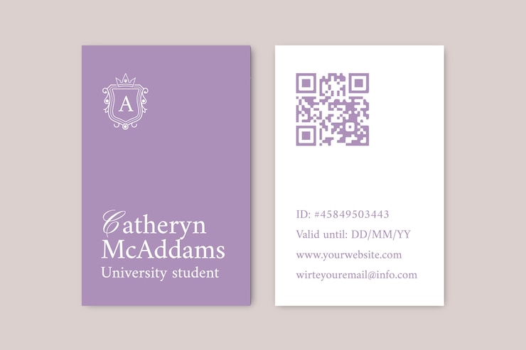 Free Vector student id card template design