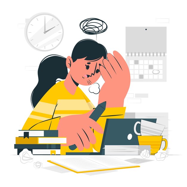 student stress concept illustration