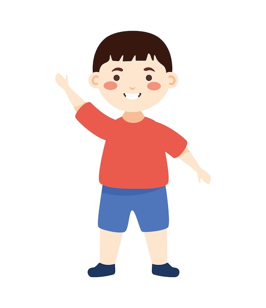 Free vector student with red shirt