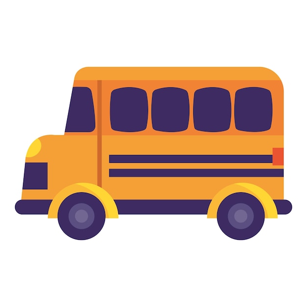 Free vector students bus icon illustration