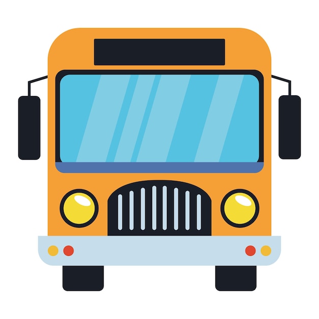 Free vector students bus retro icon