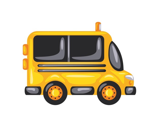 Free vector students bus school isolated icon vector