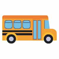 Free vector students bus transportation