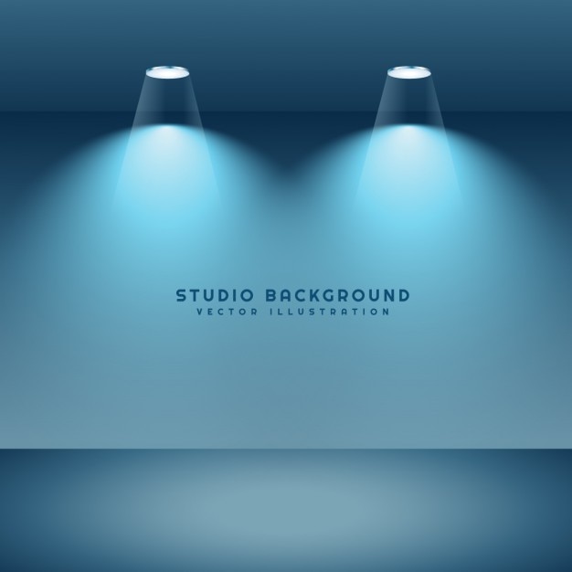 Free Vector studio background with two spotlights