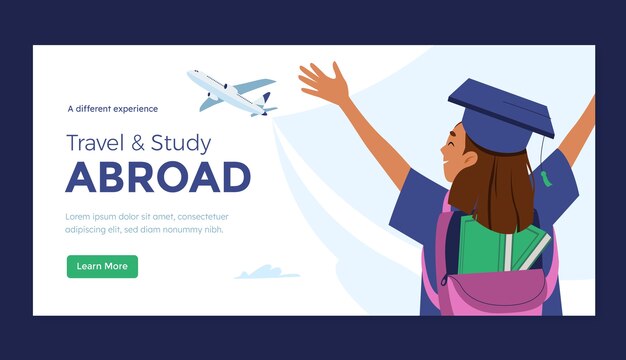 Study abroad horizontal banner template