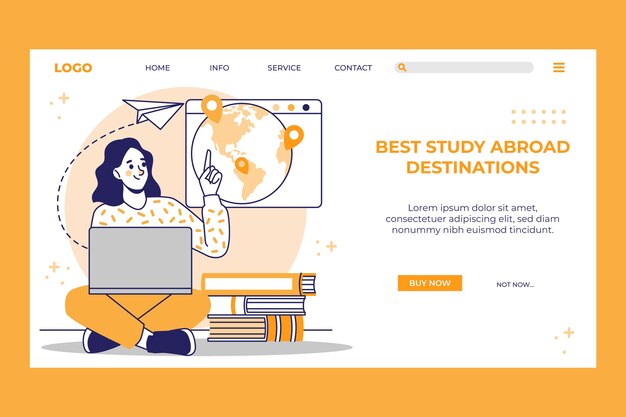 Study abroad landing page template