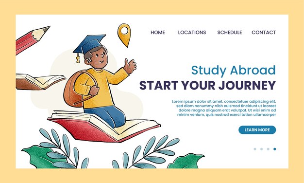 Study abroad landing page template